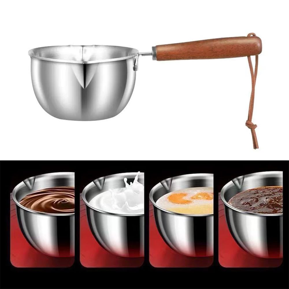 Amazon | 2個セットミルクパン ミルクパン ソースパン ミニ 木製